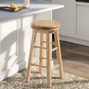 Modern Customized Wooden Bar Stools Bamboo Bar Chair for Kitchen and Living Room