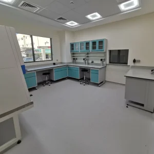 Modern Dental Laboratory Furniture Acid Alkali Resistant Steel Table Phenolic Resin Worktop Epoxy Surface CE Certified Clinic