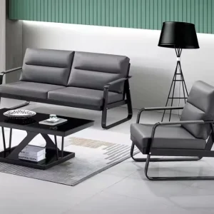 Modern Design 1+1+3 Seater Public Area Commercial Furniture Office Sofa Office Couch PU Leather Office Sofa Set