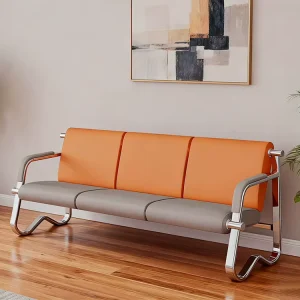 Modern Design 3-Seater Leather Airport Chair for Beauty Salon Hospital Mall Hotel Waiting Rooms