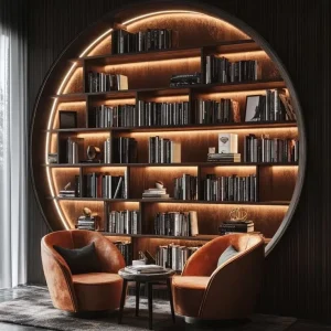 Modern Design 304 Stainless Steel Bookshelf Antirust Storage Cabinet for Living Room and Bedroom