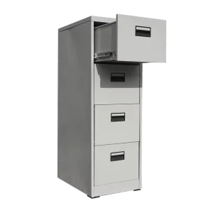 Modern Design 4 Drawer Card Box File Cabinet Lockable White Metal Office Storage Cabinet for School Hotel Supermarket