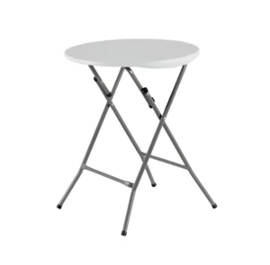 Modern Design 60cm Dia Lightweight Round Plastic Bar Foldable Cocktail Table for Outdoor Dining Living Room or Park Use