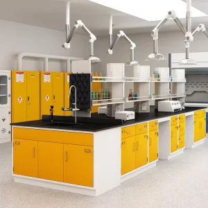 Modern Design Acid Resistant Laboratory Bench Hospital Lab Tables School With Cabinet Steel Metal Lab Bench