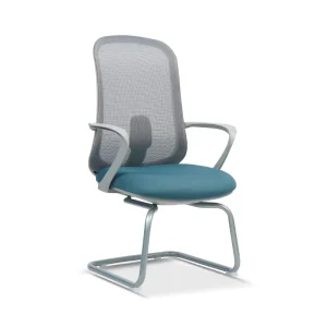Modern Design Adjustable Grey+Blue Chrome Base Home Office Chair Visitors Mesh Arch Simple Backrest Sedentary Not Tired