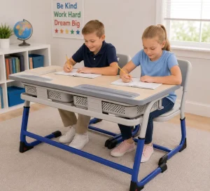 Modern Design Adjustable Height School Furniture Competitive Price Metal Table and Chair Sets for Outdoor Home Office Use