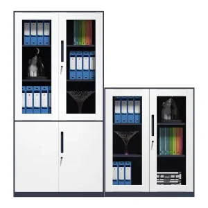 Modern Design Adjustable Thickened Steel Foldable Freestanding Durable Modular Office File Cabinet Key Lock 2 Drawers