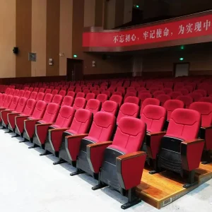 Modern Design Armrest Auditorium Chairs TheaterFurniture Foldable Church Chairs Conference RoomHall Chair