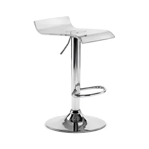 Modern Design Backless Kitchen Bar Stools Plastic Seat Swiveling Chairs for Dining Home or Mall Use