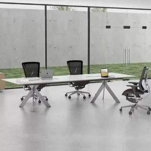 Modern Design Commercial Office Furniture Cubicle Workstation Tables and Ergonomic Office Chairs with Laptop Computer Desk