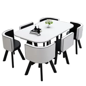 Modern Design Commercial Used Fast Food Restaurant Sets Metal Iron Restaurant Tables With 4 Chairs