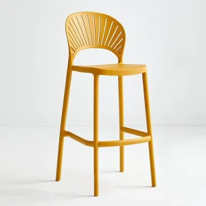 Modern Design Customized Professional Plastic Bar Stool High Chair for Commercial Outdoor Dining and Counter Use