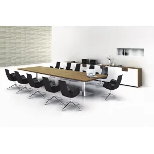 Modern Design Customized Solid Wooden Executive Meeting Table Foldable Modular Green Guard Certification