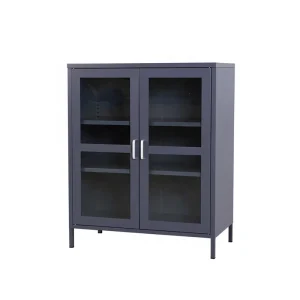 Modern Design Customized Structure Size Metal Steel Glass Sideboard Bookcase Cupboards
