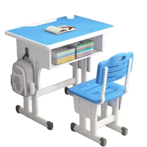 Modern Design Durable Foldable School Classroom Furniture Set for Primary School Students Adjustable Height Desk Chair Made