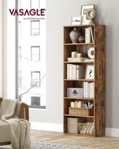 Modern Design Eco-Friendly Durable Portable Space-Saving Adjustable Bookshelf Organizer Storage Rack 6-Tier Home Office