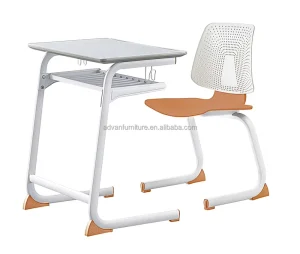 Modern Design Eco-Friendly School Furniture Set Metal Student Desk Chair 3-Year Warranty for University Classroom