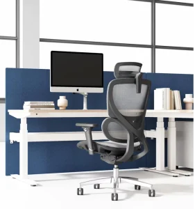 Modern Design Ergonomic Office Chair Adjustable Headrest Tilt-Lock Lumbar Support High Back Chair for Home Big Tall Office
