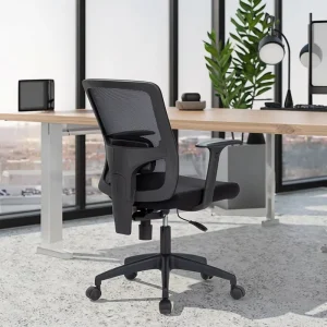 Modern Design Ergonomic Office Chairs with Mid Back Lumbar Support and Arm Rest Fabric Material