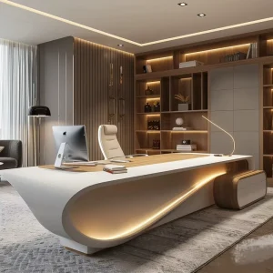Modern Design Executive Desk with Unique Style Premium Office Furniture Contemporary Executive Office Table for Business Office