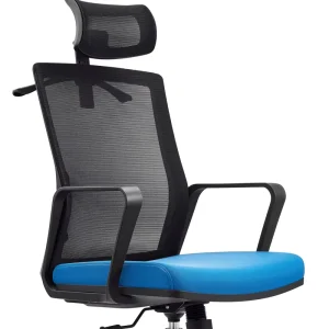Modern Design Executive Office Chairs Comfortable Adjustable Height Mesh Back Fixed Armrest Fabric Metal Frame Tilting