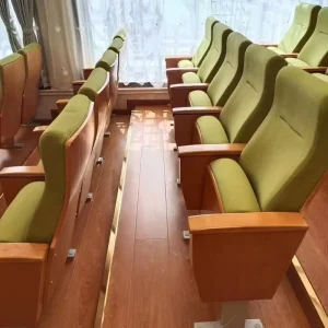 Modern Design Foldable Ergonomic Aluminum Alloy Auditorium Seating with Fabric Seats for Theater Church Cinema & Hotel Use