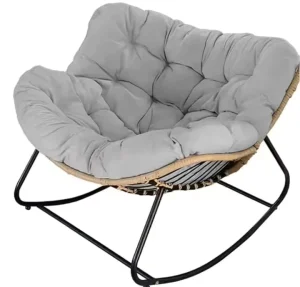 Modern Design Furniture Luxury Rocking Chair With Thick Comfortable Cushion Leisure Recliner for Living Room & Bedroom