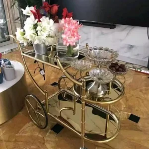 Modern Design Good Quality Stainless Steel Hotel Dining Trolley for Wine Cellar Use