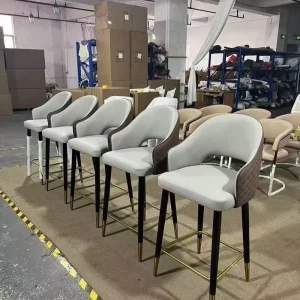 Modern Design High Bar Stool with Optional Color for Home or Restaurant Use