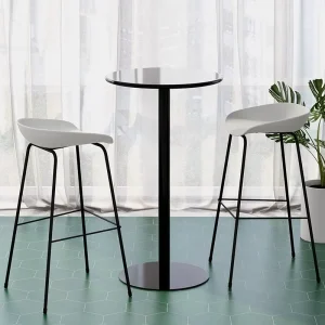 Modern Design High Bar Table and Chair Set Commercial Furniture for Hotel and Event Bar Counter Iron and Plastic Material