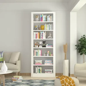 Modern Design High Quality Steel Eco Friendly Space Saving Home Office and Living Room Single column Double side Bookshelf