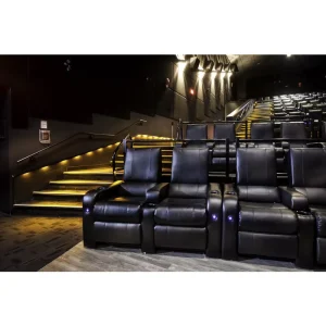 Modern Design Home Theatre Seats Vip Gray Leather Cinema Theater Room Furniture for Family Style Hotels