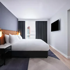Modern Design Hotel Room Furniture Set King Size Wood Bed Leather Headboard Panel Bedroom Sets 5 Star Hotel Furniture