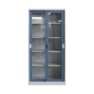 Modern Design Library Book Shelf Metal Cabinet Bookcase Steel 2 Door File Cabinet