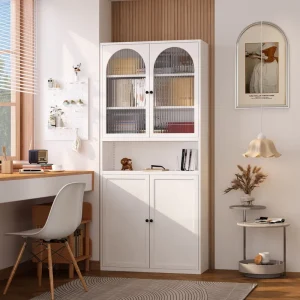 Modern Design Living Room Steel Storage Display Cabinet Book Shelf Home Furniture Glass Door Luxury School Hotel