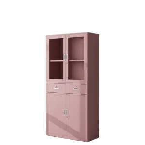 Modern Design Lockable Office Steel Filing Cabinet with Flexible Layout Visible Space Adjustable Shelves Metal Cupboard