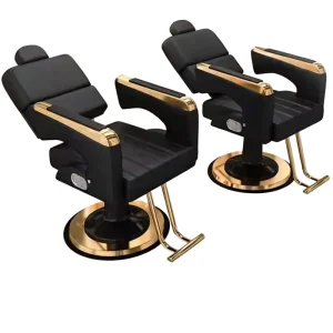 Modern Design Luxury Barber Shop Chair 360 Degree Rotation Height Adjustable Reclining Professional Hydraulic Pump Salon Chair