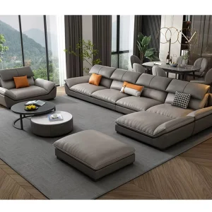 Modern Design Luxury Living Room Villa Hotel Sofa Set-High Quality Cooling Fabric Sofa for Apartment & Mall Use