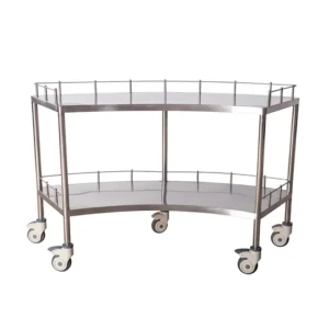 Modern Design Medical Hospital Stainless Steel Instrument Trolley 4 Castors Furniture Commercial Use Easy Clean Bxgsxssqxt1
