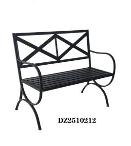 Modern Design Metal Bench with Cast Iron Seats Park Outdoor Furniture for Home Bar Supermarket Hospital School Entrance