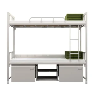 Modern Design Metal Bunk Bed for Dormitory Apartment School Use 2 Layers Adjustable Bed