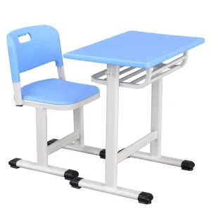 Modern Design Metal Hexagonal Foldable Table Durable Adjustable Stackable School Desks for Commercial Apartment Meeting Room Use