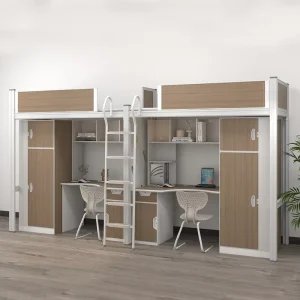 Modern Design Metal Kids Bunk Beds for School Apartment Dormitory Solid Wood Bunk Bed Hotel Hospital Factory Bedroom Use