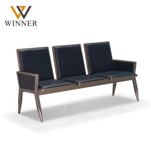 Modern Design Metal PVC Cushion Waiting Chair for Clinics Banks Office Hospital Waiting Rooms Area Public Bench Sofa