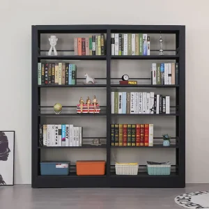 Modern Design Metal Space Saving Eco Friendly Bookshelf Multi Function Library Display Storage Stand for Living Room Furniture