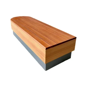 Modern Design Metal Steel Bench Seating with Wooden Frame for Outdoor Entry Gym Mall Hospital Use