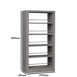 Modern Design Modern and Simple School Library Equipment Bookcase Steel Book Shelf Double Side