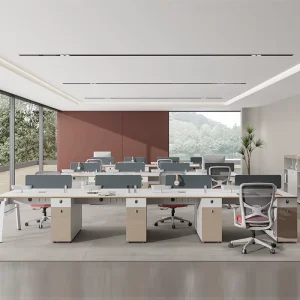 Modern Design Modular Cubicle 2-6 Person Staff Partition Co-Working Workstation Desk Office Furniture Movable Partition