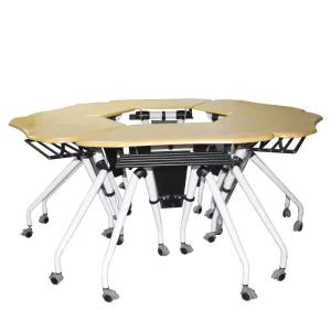 Modern Design Multi Functional Adjustable Office Training Conference Tables Chairs Panel Wood for Hotels Schools Mobile Splicing