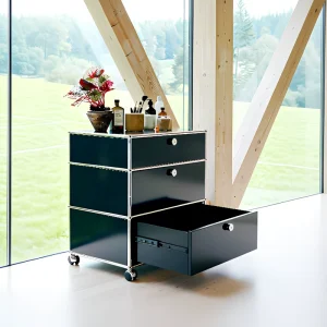 Modern Design Multi Metal Panel Living Room Storage Cabinets 2 Drawers 2 Compartments 1 Shelves Home Decorative Furniture
